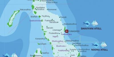 Iles maldív-szigetek térkép