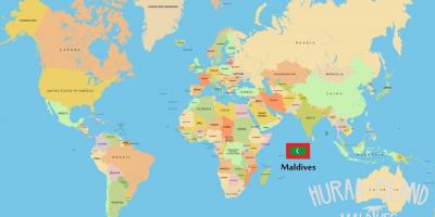 Térkép maldív-szigetek a világ térkép