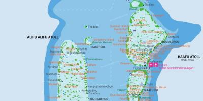 Maldív-szigetek sziget térképen