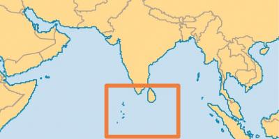Maldív-szigetek sziget helyét a világ térkép