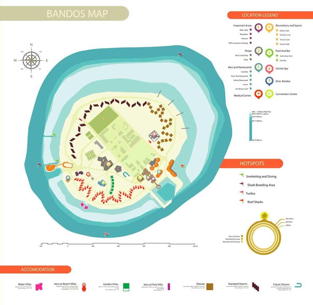 térkép a bandos maldív-szigetek