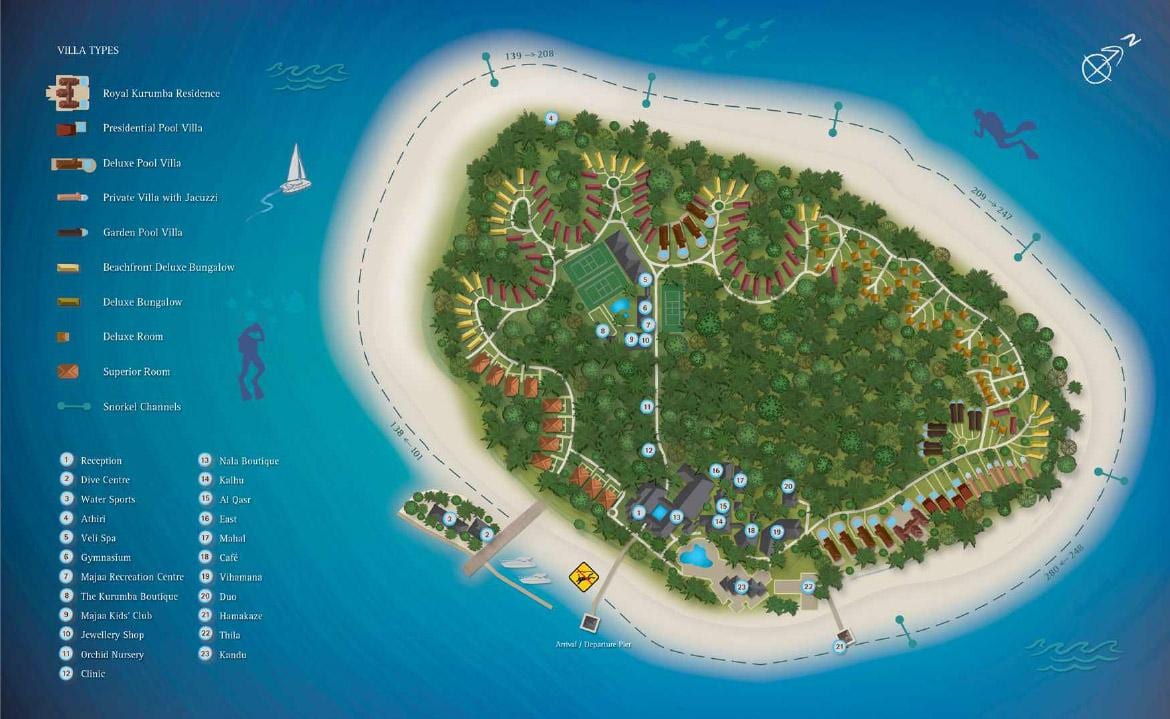 kurumba maldives resort térkép