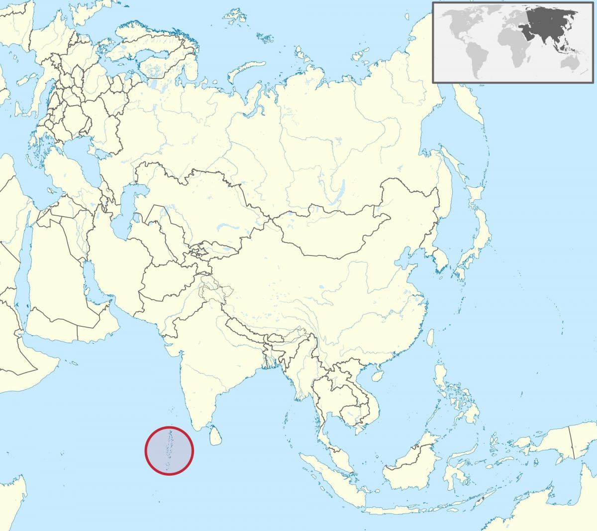 térkép maldív-szigetek térkép-ázsia