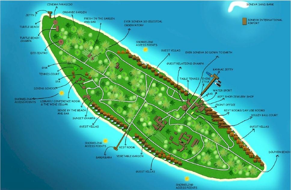 vaadhoo island maldív-szigetek térkép