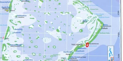 Térkép észak-male atoll maldív-szigetek