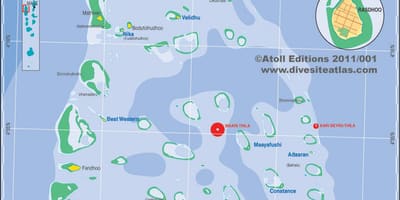 Térkép ari atoll maldív-szigetek